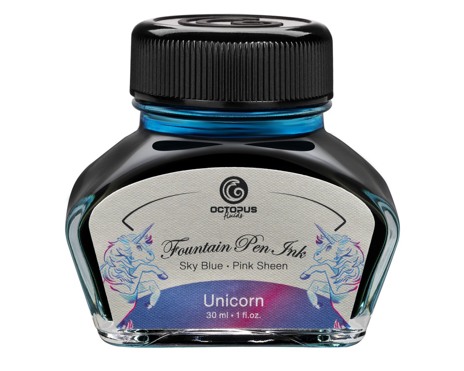 Octopus Fountain Pen Ink Sheen, Unicorn, blue, 30 ml