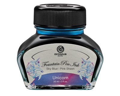 Octopus Fountain Pen Ink Sheen, Unicorn, blue, 30 ml