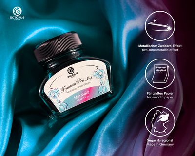 Fountain Pen Ink Sheen, Mermaid, petrol, 30 ml