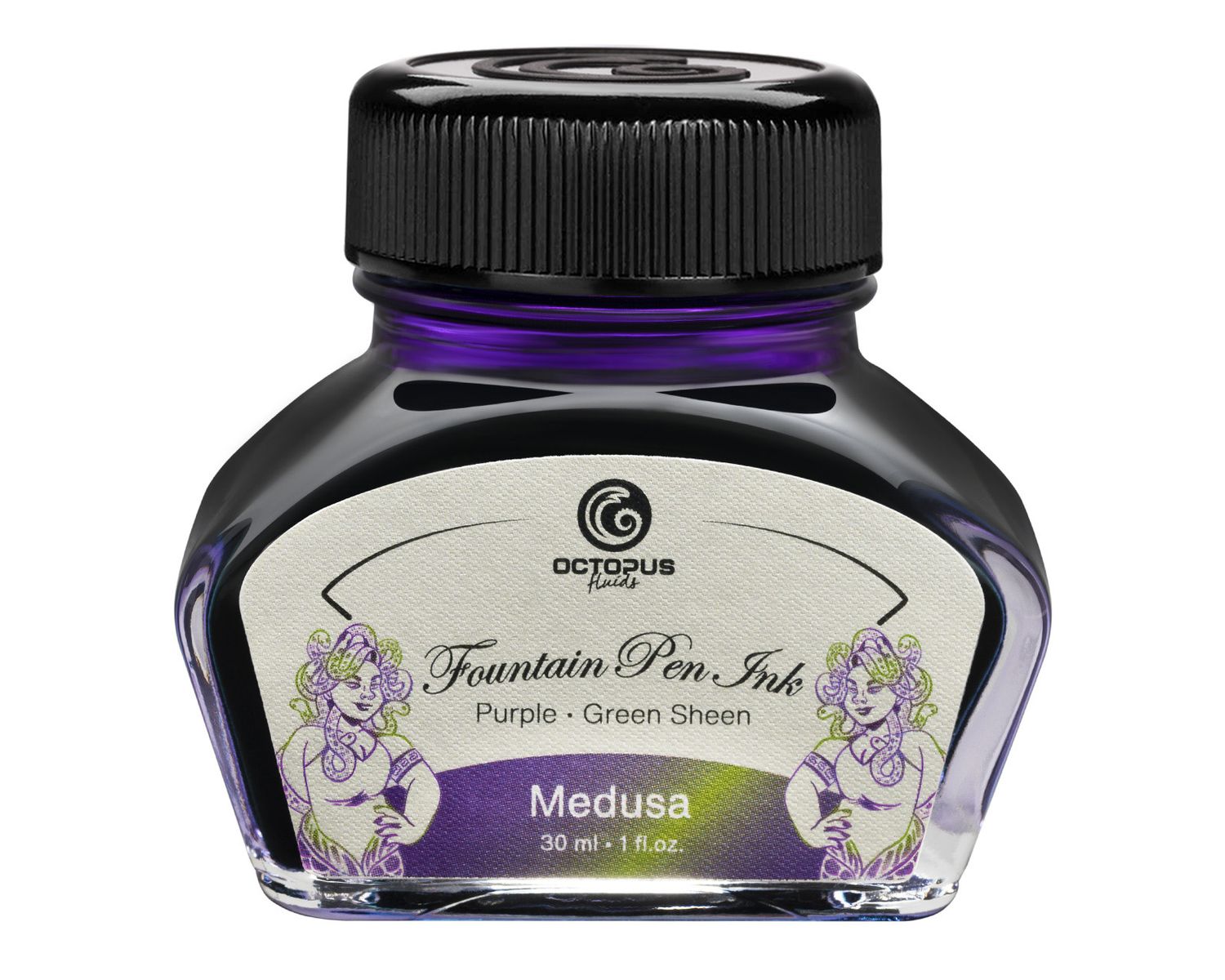 Octopus Fountain Pen Ink Sheen, Medusa, Violet, 30 ml