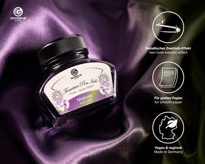 Octopus Fountain Pen Ink Sheen, Medusa, Violet, 30 ml