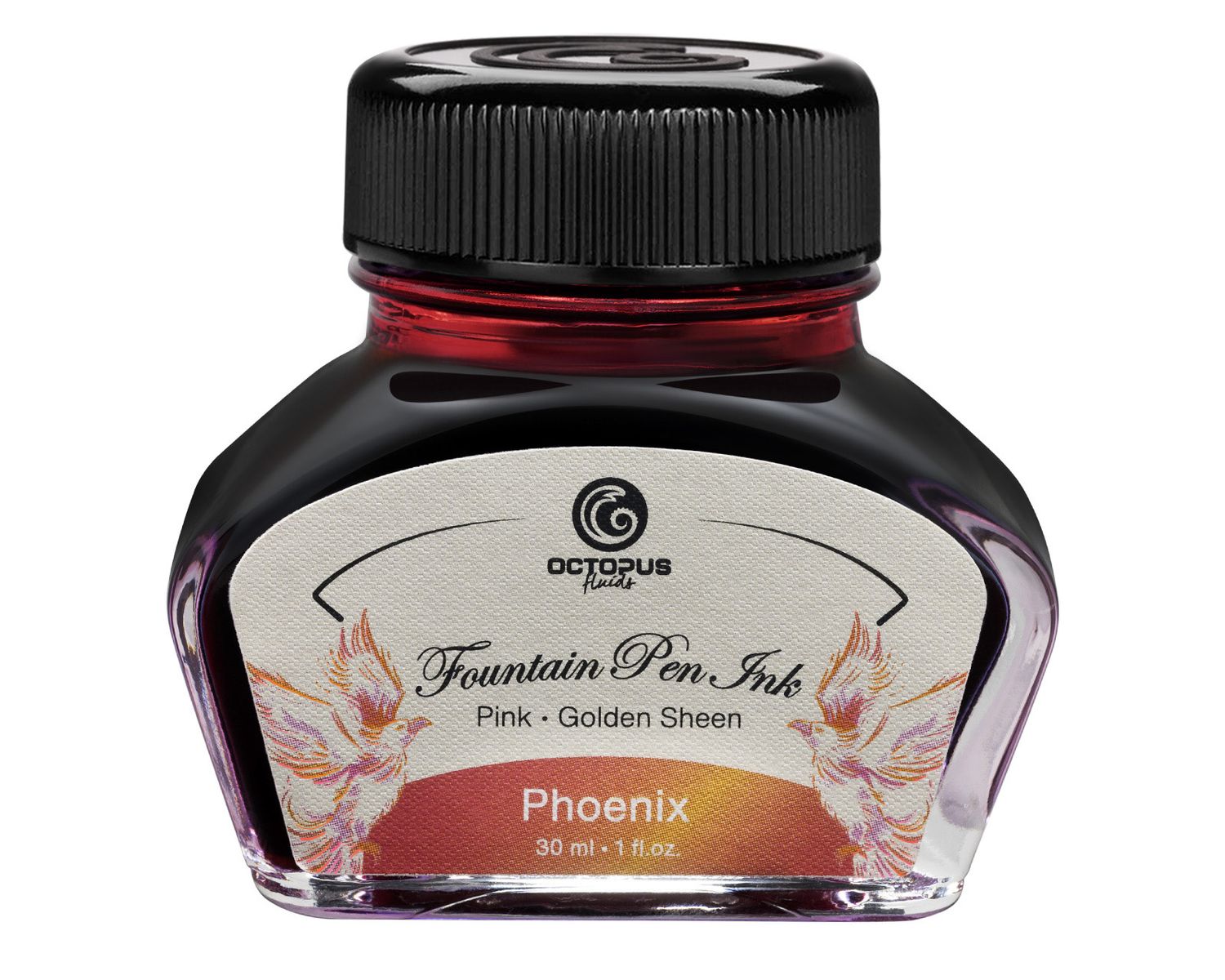 Octopus Fountain Pen Ink Sheen, Phoenix, orange, 30 ml