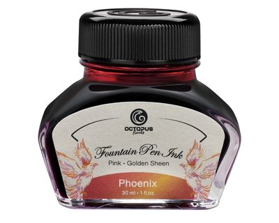 Octopus Fountain Pen Ink Sheen, Phoenix, orange, 30 ml