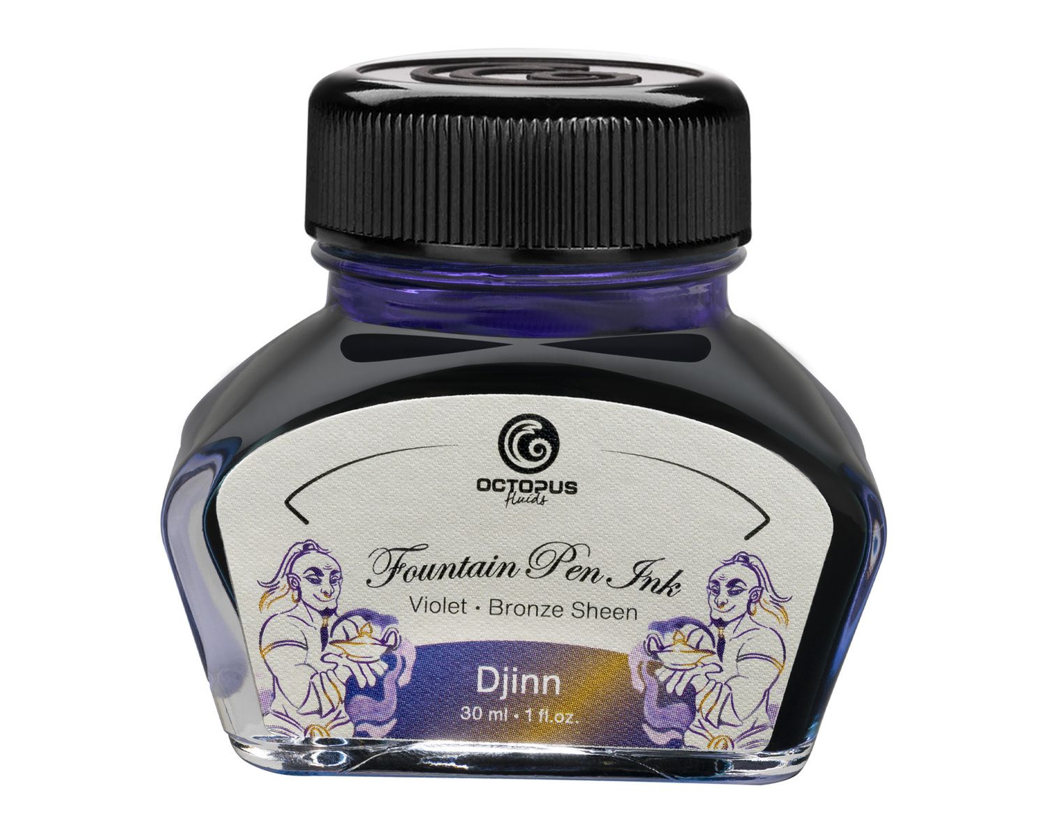 Octopus Fountain Pen Ink Sheen, Djinn, blue, 30 ml