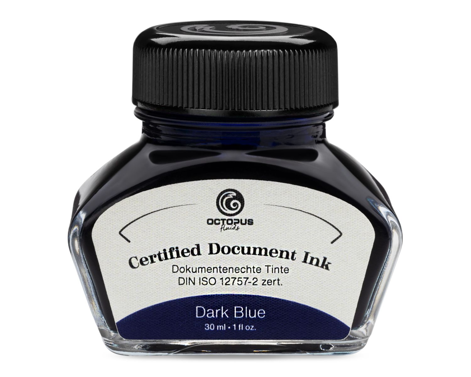 Octopus Document Ink dark blue, document-proof ink, certified according to DIN ISO 12757-2, 30 ml