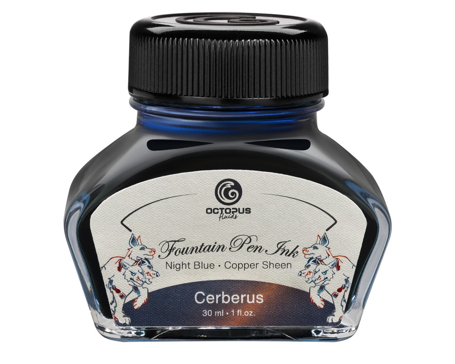 Octopus Fountain Pen Ink Sheen, Cerberus, blue, 30 ml