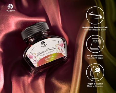 Octopus Fountain Pen Ink Sheen, Gryphon, brown, 30 ml