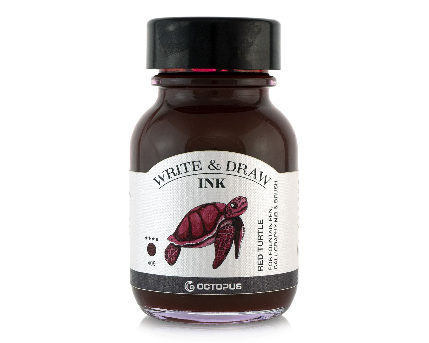 Octopus Write and Draw Ink 380 Red Turtle, pigmented, waterproof, document-proof, 50 ml