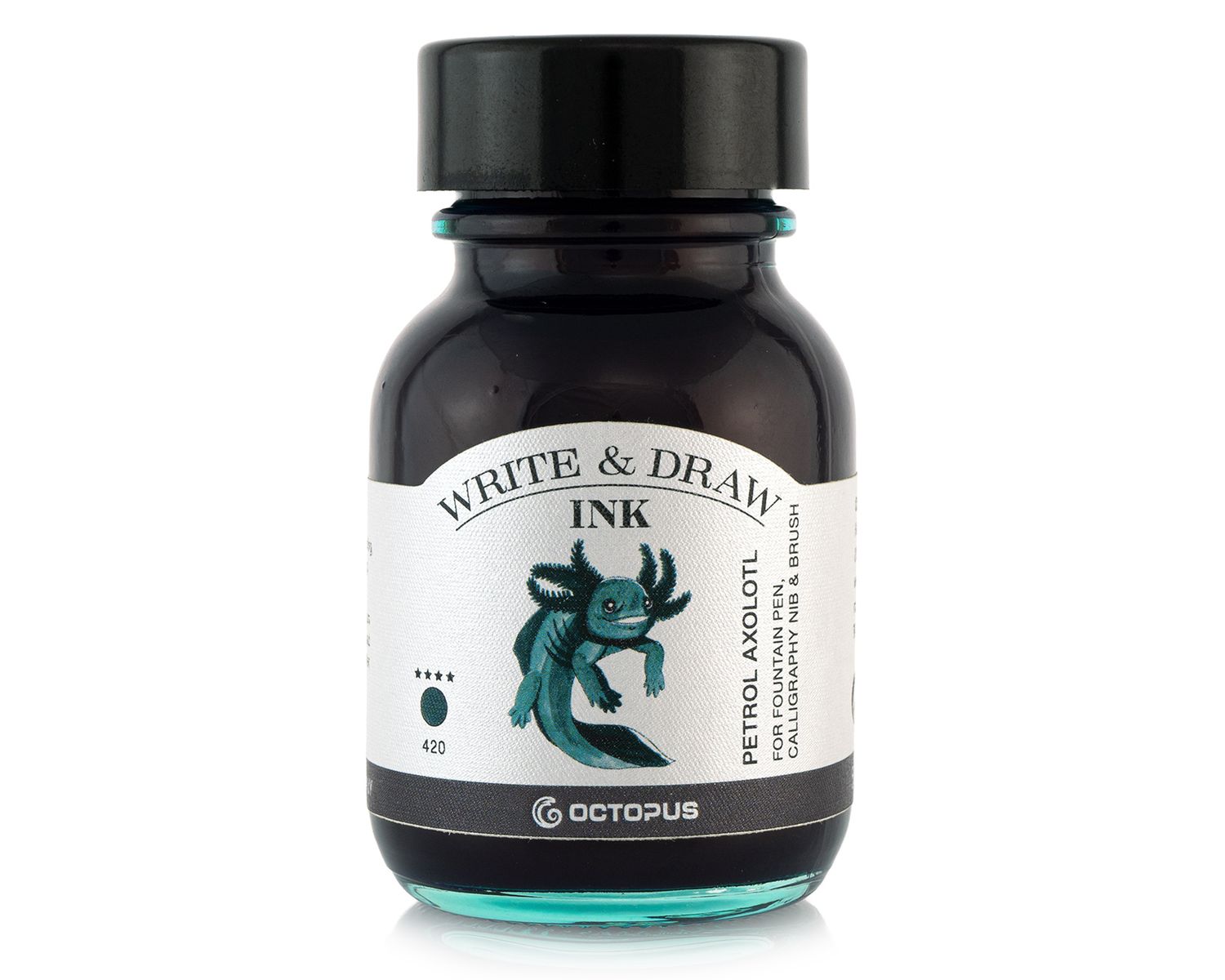 Octopus Write and Draw Ink 380 Petrol Axolotl, pigmented, waterproof, document-proof, 50 ml