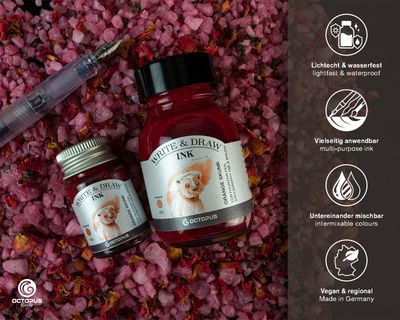Octopus Write and Draw Ink 380 Orange Skunk, pigmented, waterproof, document-proof, 50 ml