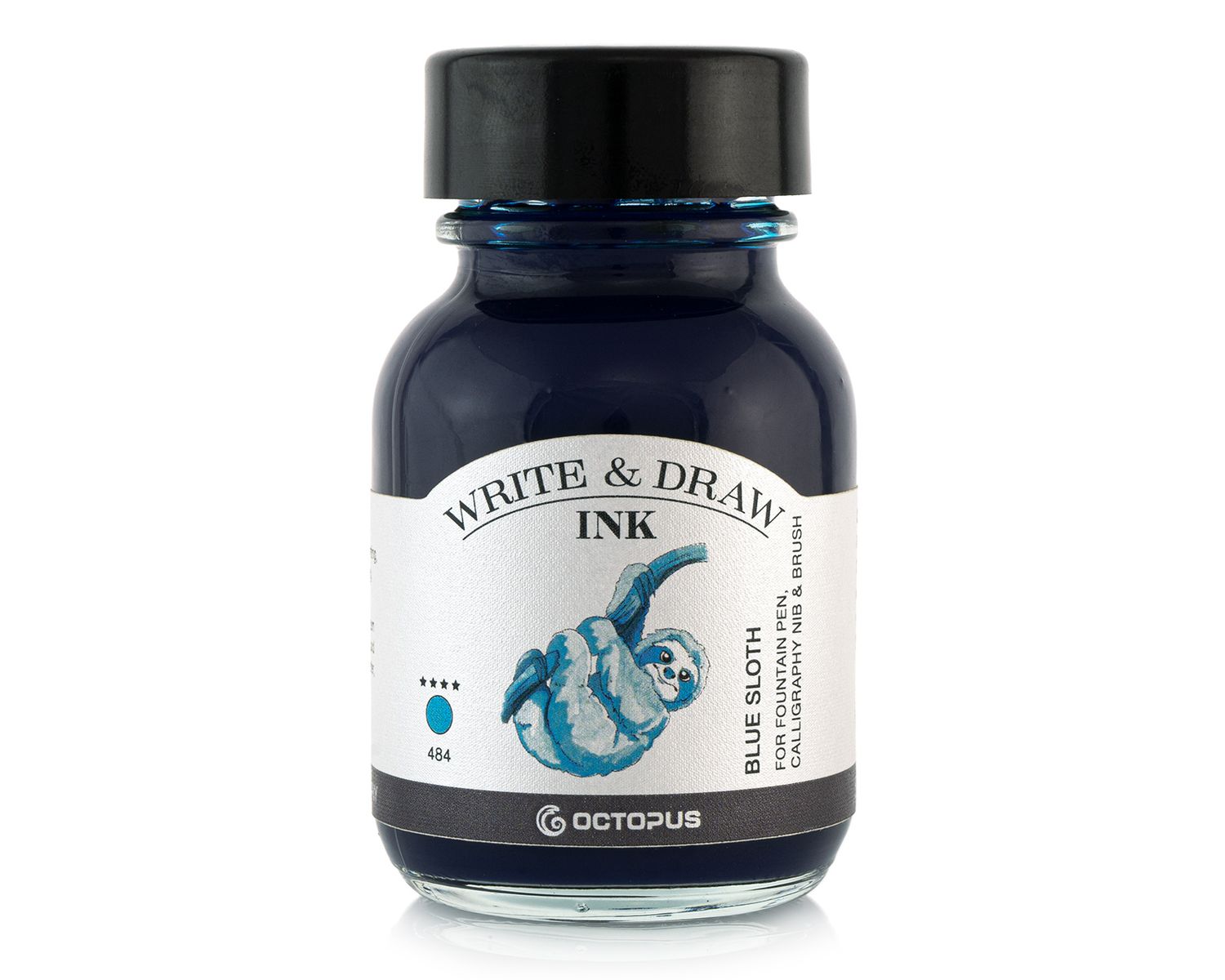 Octopus Write and Draw Ink 380 Blue Sloth, pigmented, waterproof, document-proof, 50 ml