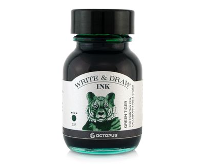 Octopus Write and Draw Ink 380 Green Tiger, pigmented, waterproof, document-proof, 50 ml