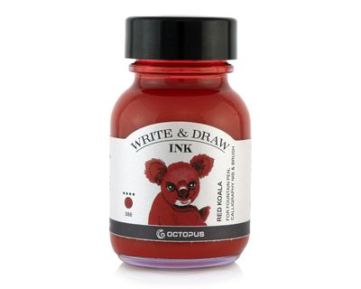 Octopus Write and Draw Ink 380 Red Koala, pigmented, waterproof, document-proof, 50 ml