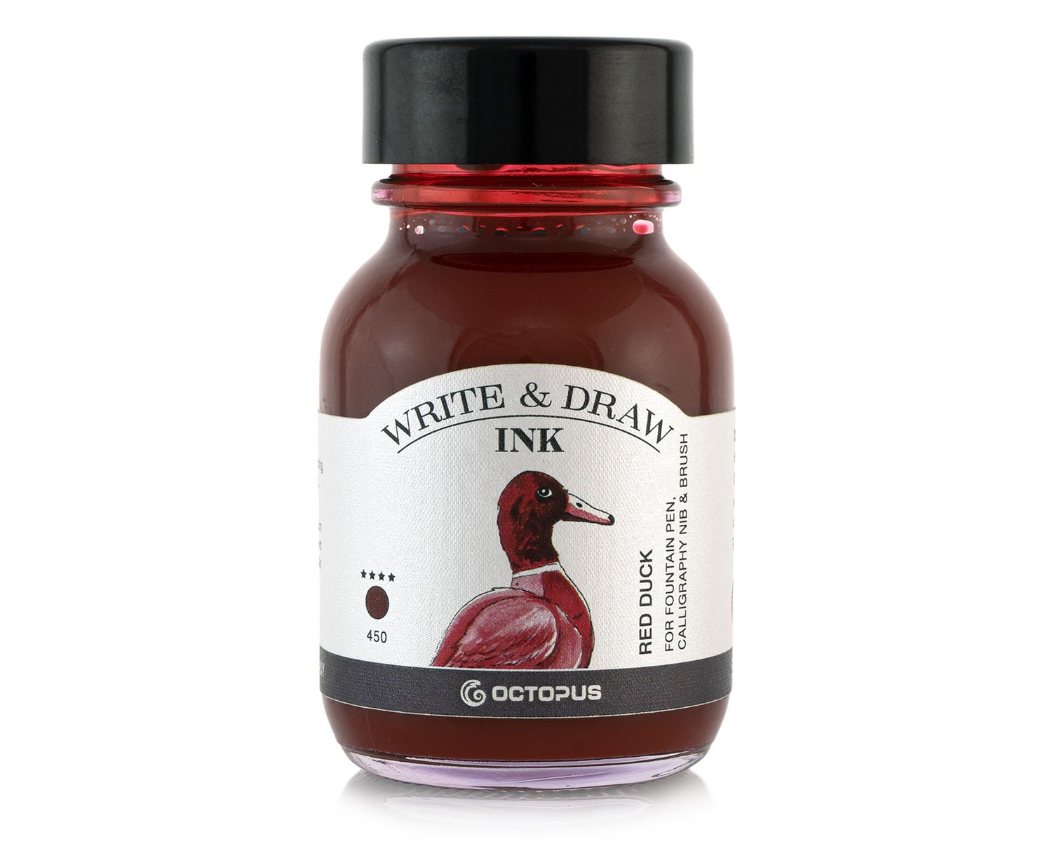 Octopus Write and Draw Ink 380 Red Duck, pigmented, waterproof, document-proof, 50 ml