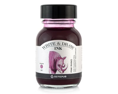 Octopus Write and Draw Ink 380 Pink Rhino, pigmented, waterproof, document-proof, 50 ml