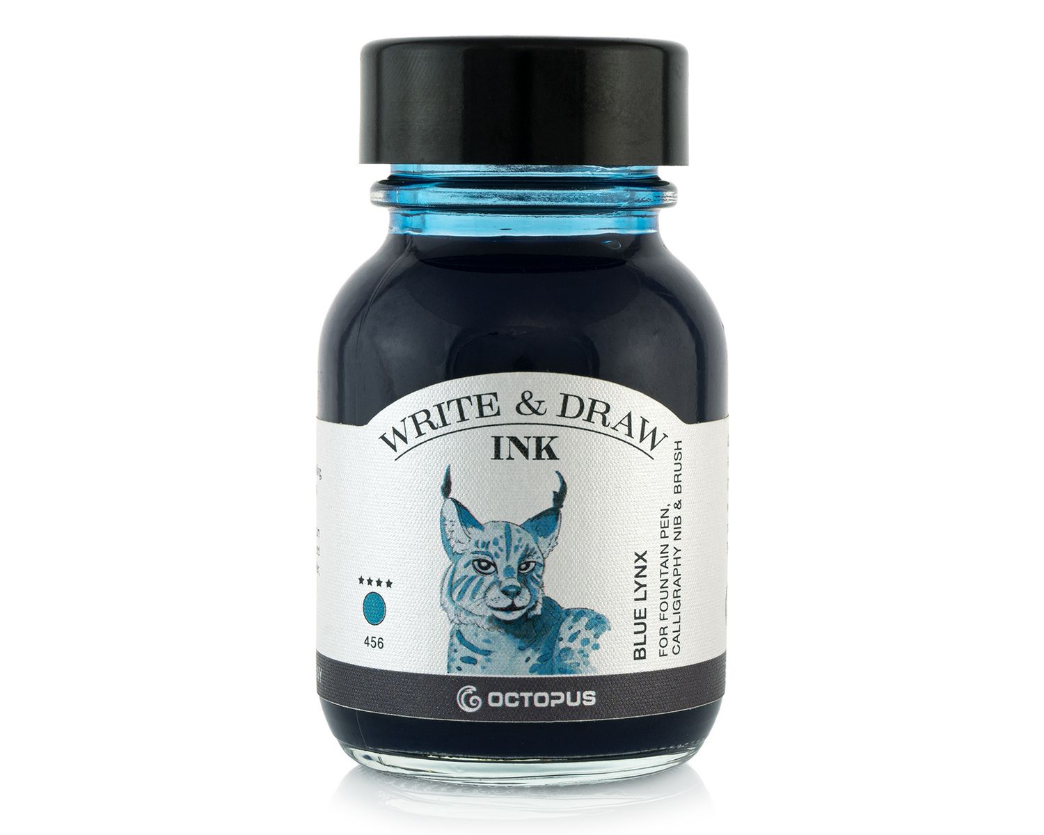 Octopus Write and Draw Ink 380 Blue Lynx, pigmented, waterproof, document-proof, 50 ml