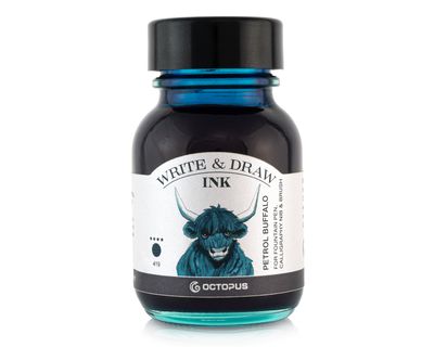 Octopus Write and Draw Ink 380 Petrol Buffalo, pigmented, waterproof, document-proof, 50 ml