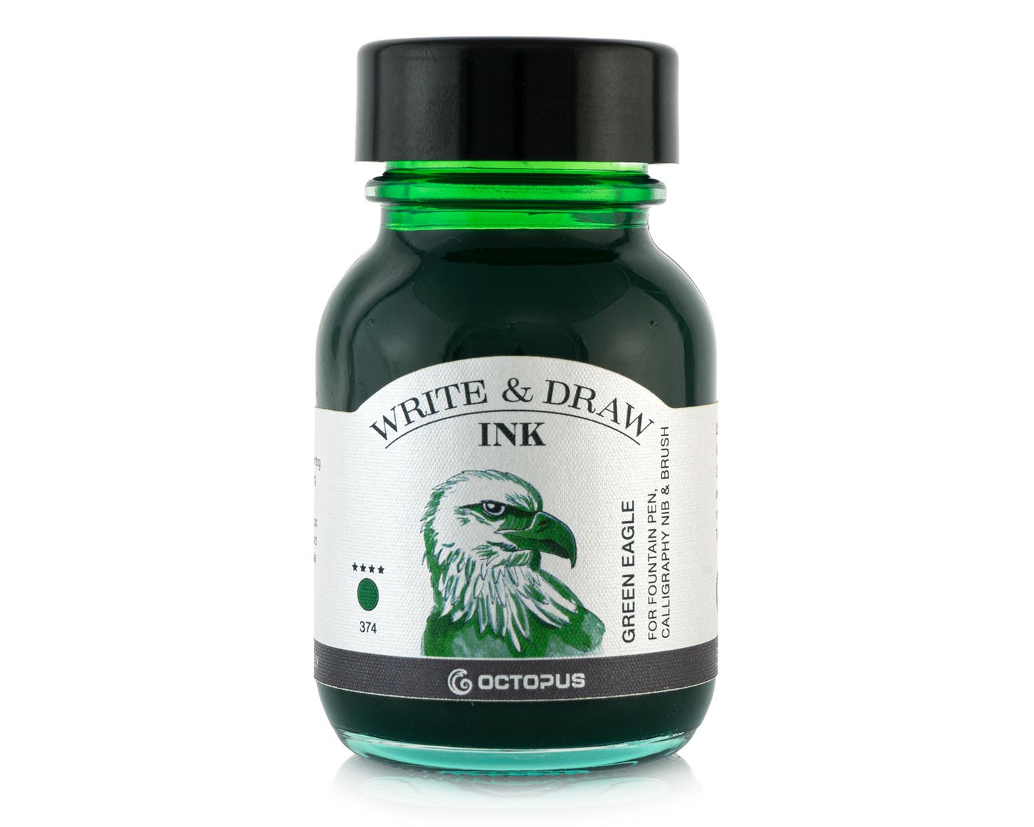Octopus Write and Draw Ink 380 Green Eagle, pigmented, waterproof, document-proof, 50 ml