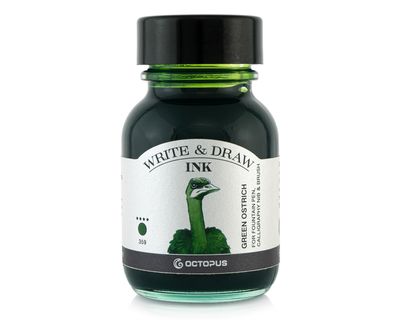 Octopus Write and Draw Ink 380 Green Ostrich, pigmented, waterproof, document-proof, 50 ml