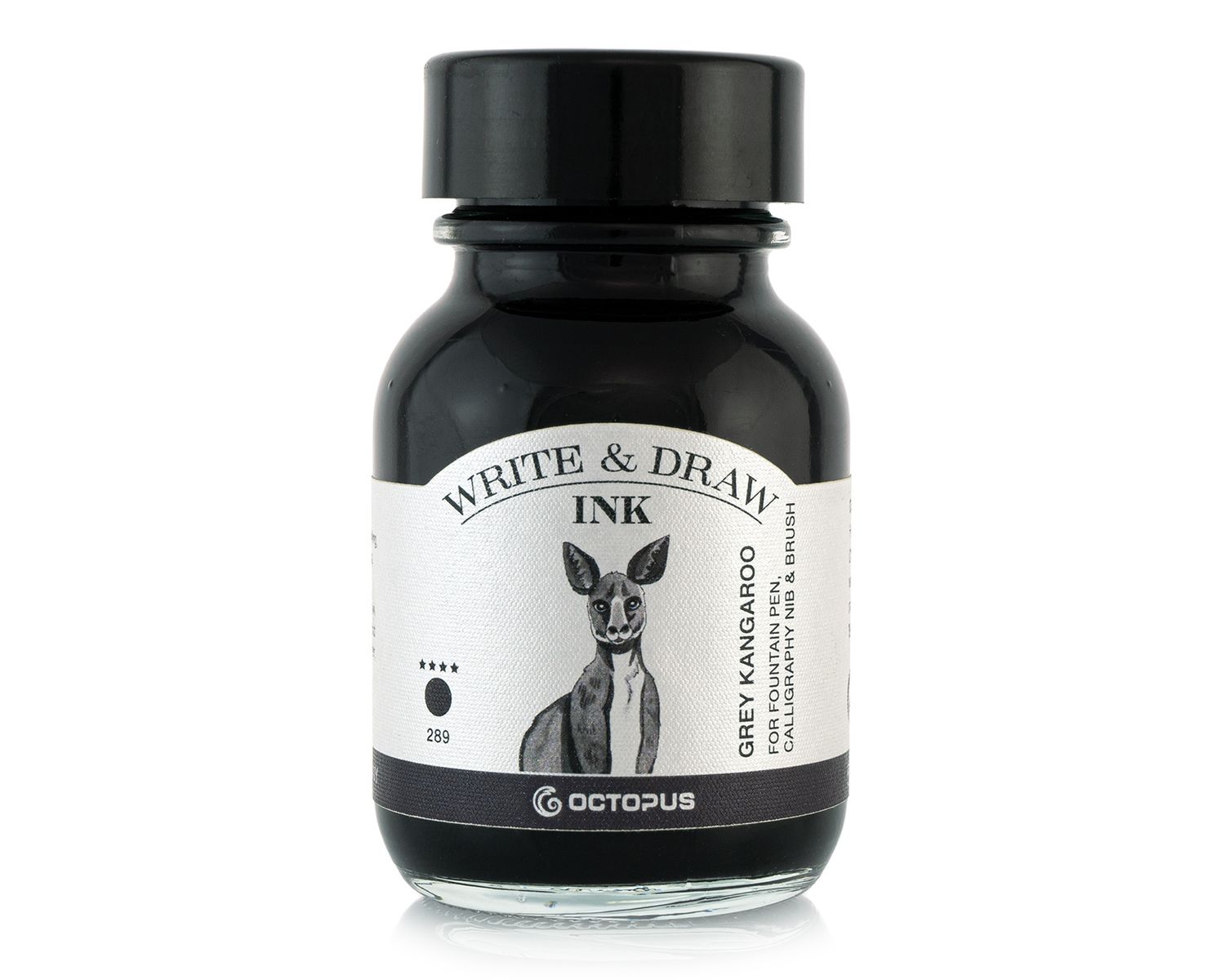 Octopus Write and Draw Ink 380 Kangaroo Grey, pigmented, waterproof, document-proof, 50 ml