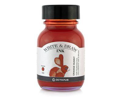 Octopus Write and Draw Ink 380 Orange Bunny, pigmented, waterproof, document-proof, 50 ml