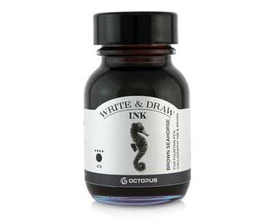 Octopus Write and Draw Ink 380 Brown Seahorse, pigmented, waterproof, document-proof, 50 ml