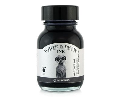 Octopus Write and Draw Ink 380 Grey Merkat,, pigmented, waterproof, document-proof, 50 ml