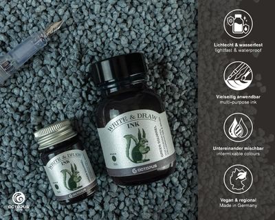 Octopus Write and Draw Ink 380 Green Squirrel,, pigmented, waterproof, document-proof, 50 ml