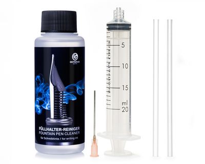 Octopus Ink cleaner, fountain pen cleaner set with syringe, cannula and two hose adapters
