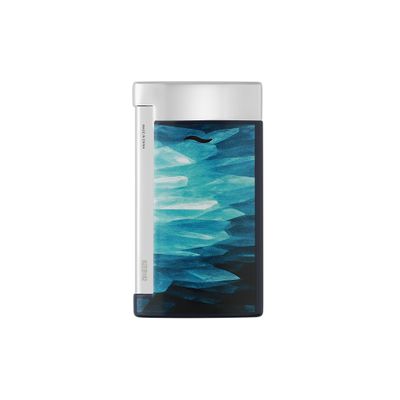 ST DUPONT Lighter Slim 7 Geode Blue Chrome