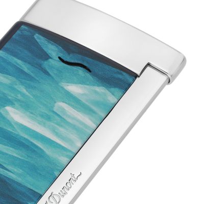 ST DUPONT Lighter Slim 7 Geode Blue Chrome