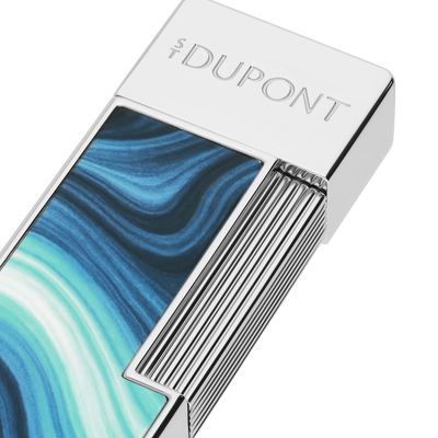 S.T Dupont Lighter Twiggy Geode Blue Chrome