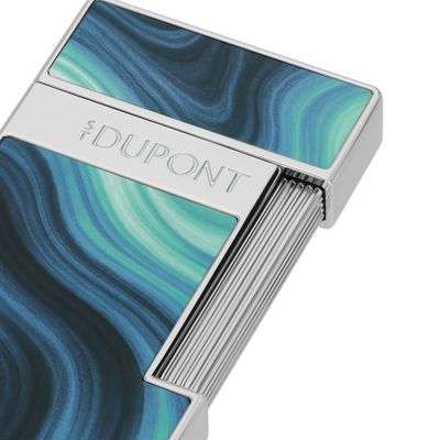 ST DUPONT Lighter Slimy Geode Blue Chrome