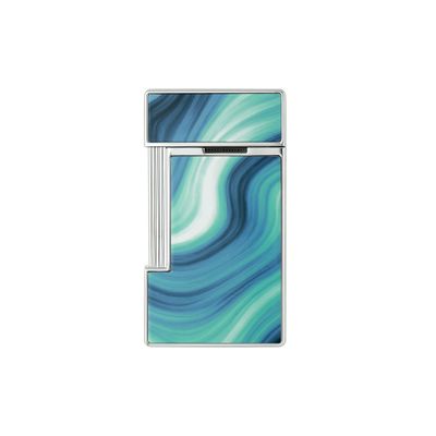 ST DUPONT Lighter Slimy Geode Blue Chrome