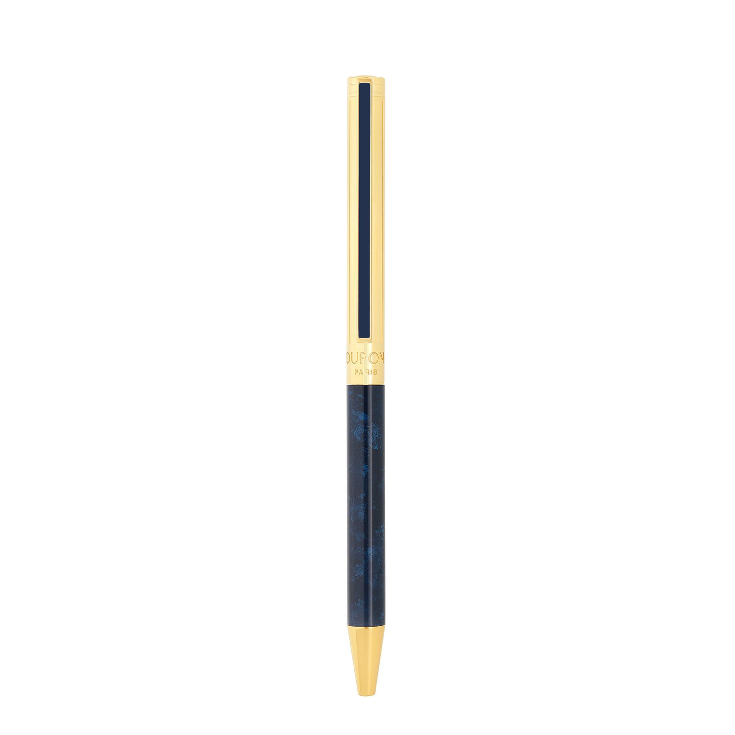 S.T Dupont Ballpoint Classique Popete Blue Yellow Gold