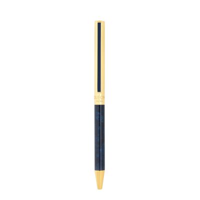 S.T Dupont Ballpoint Classique Popete Blue Yellow Gold