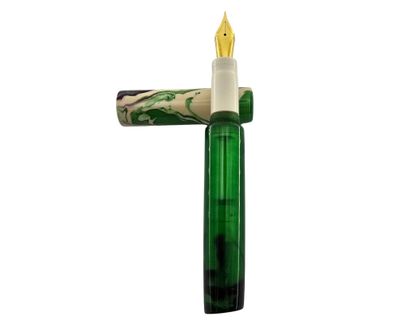 Nev Kalem Amber Fountain Pen # 6 Jowo Stainless Steel Gold Nib - Efsane