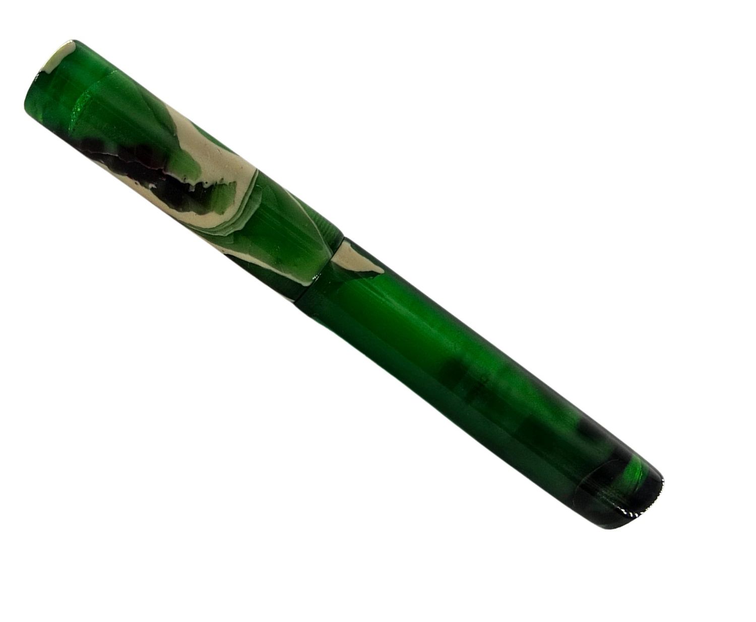 Nev Kalem Amber Fountain Pen # 6 Jowo Stainless Steel Gold Nib - Efsane