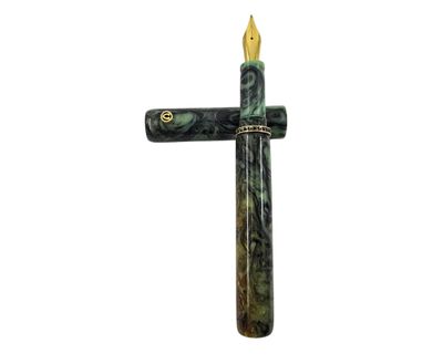 Nev Kalem Amber Fountain Pen # 6 Jowo Stainless Steel Gold Nib - Yesim