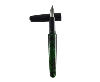 Nev Kalem Amber Fountain Pen # 6 Jowo Stainless Steel Silver Nib - Nefti