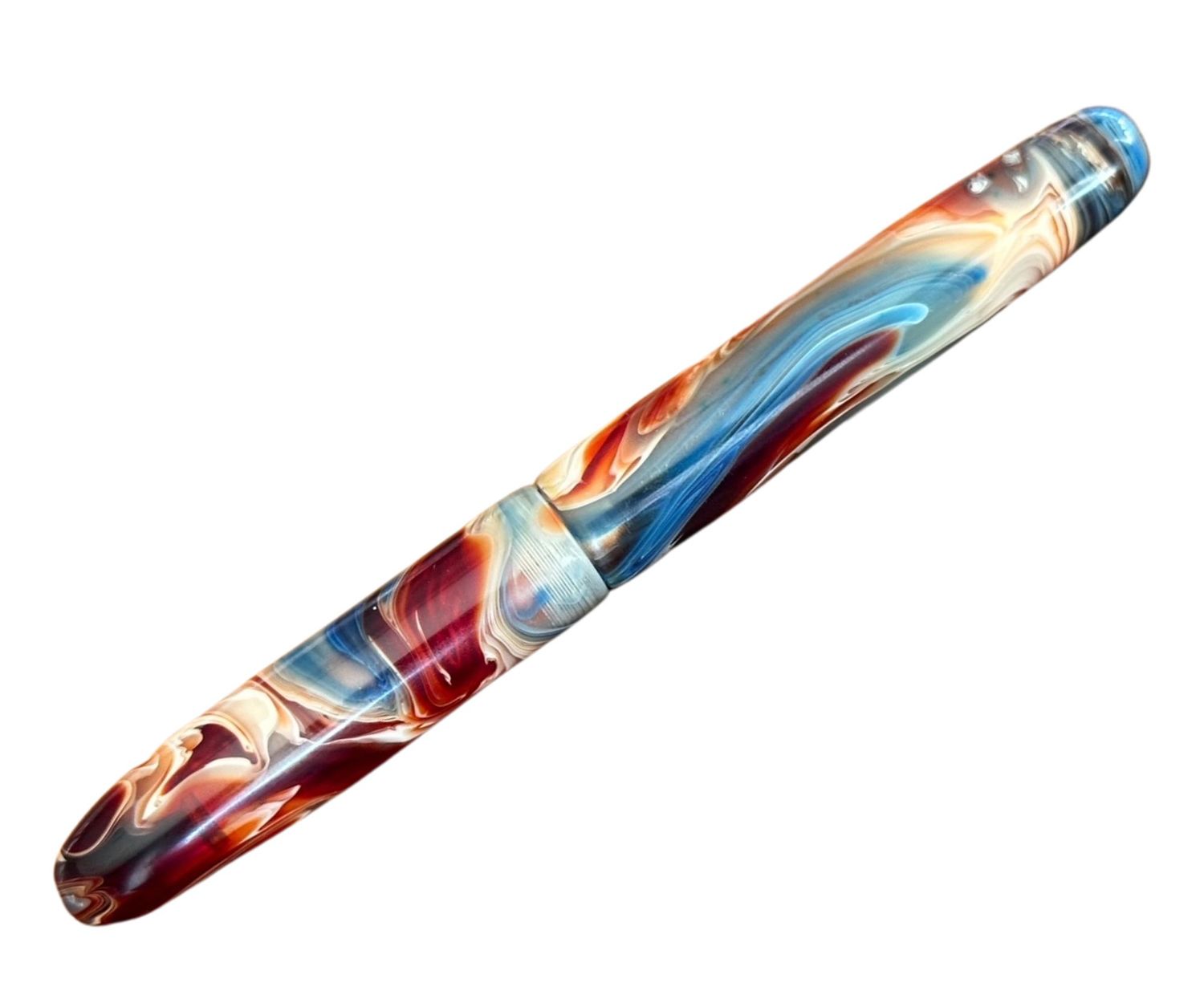 Nev Kalem Amber Fountain Pen # 6 Jowo Stainless Steel Gold Nib - Sutliman