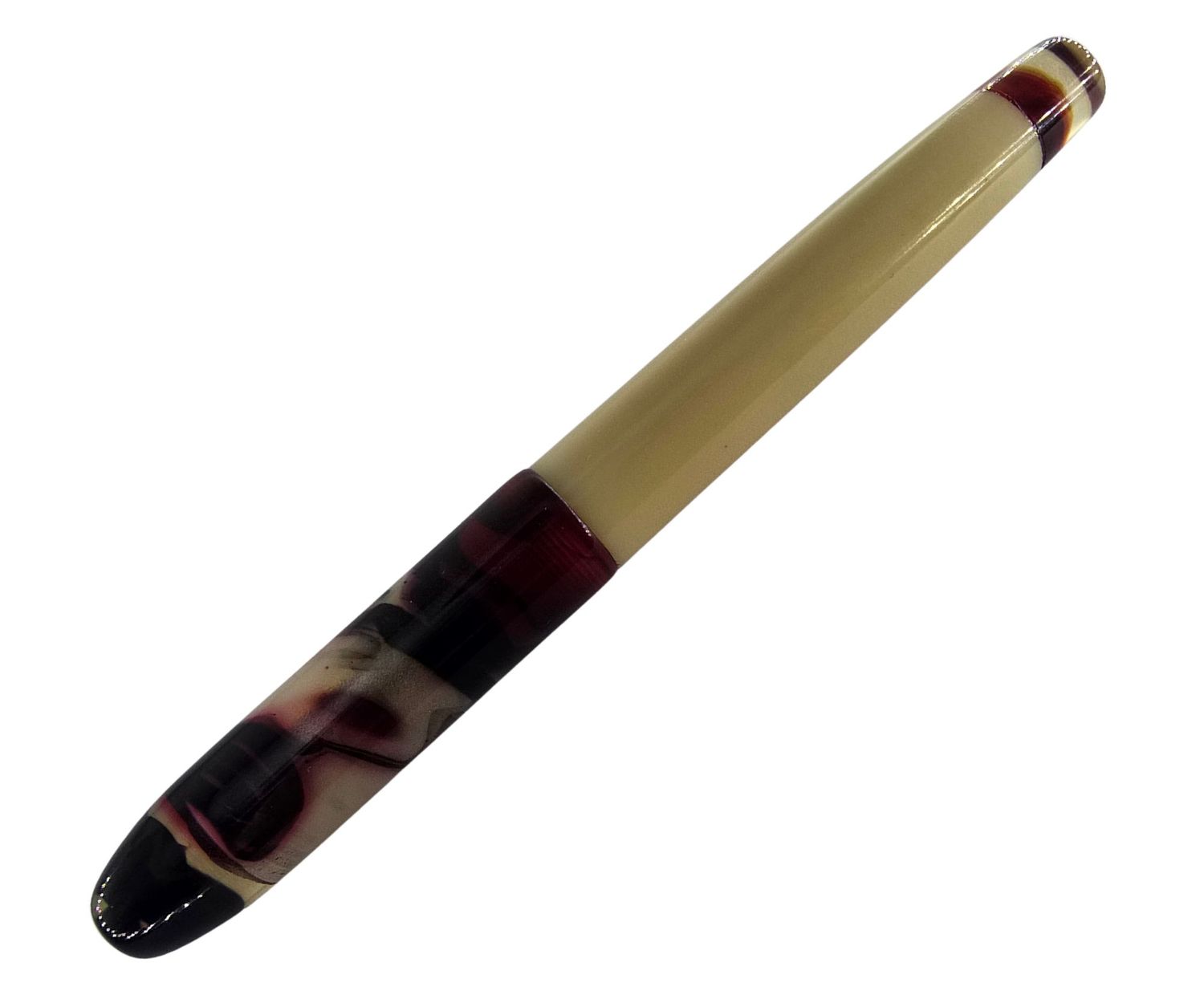 Nev Kalem Amber Fountain Pen # 6 Jowo Stainless Steel Gold Nib - Gulnihal