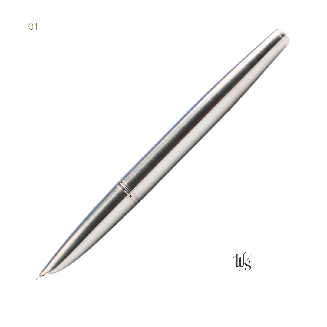 Moonman Ti 200 Titanium Alloy Fountain Pen Fine Hooded Nib 0.5mm Fine, Colour: Polished Silver