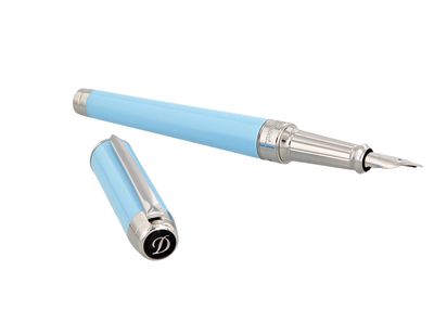 ST DUPONT Line D Eternity - Fountain Pen- Extra Large  - Turquoise - 14k Gold Nib - Medium Point