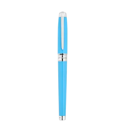 ST DUPONT Line D Eternity - Fountain Pen-  Large  - Turquoise - 14k Gold Nib - Medium Point
