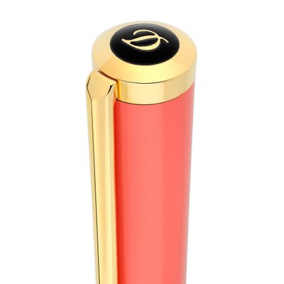 S.T Dupont Ballpoint Pen - Liberte - lacquer Coral - Gold 3N