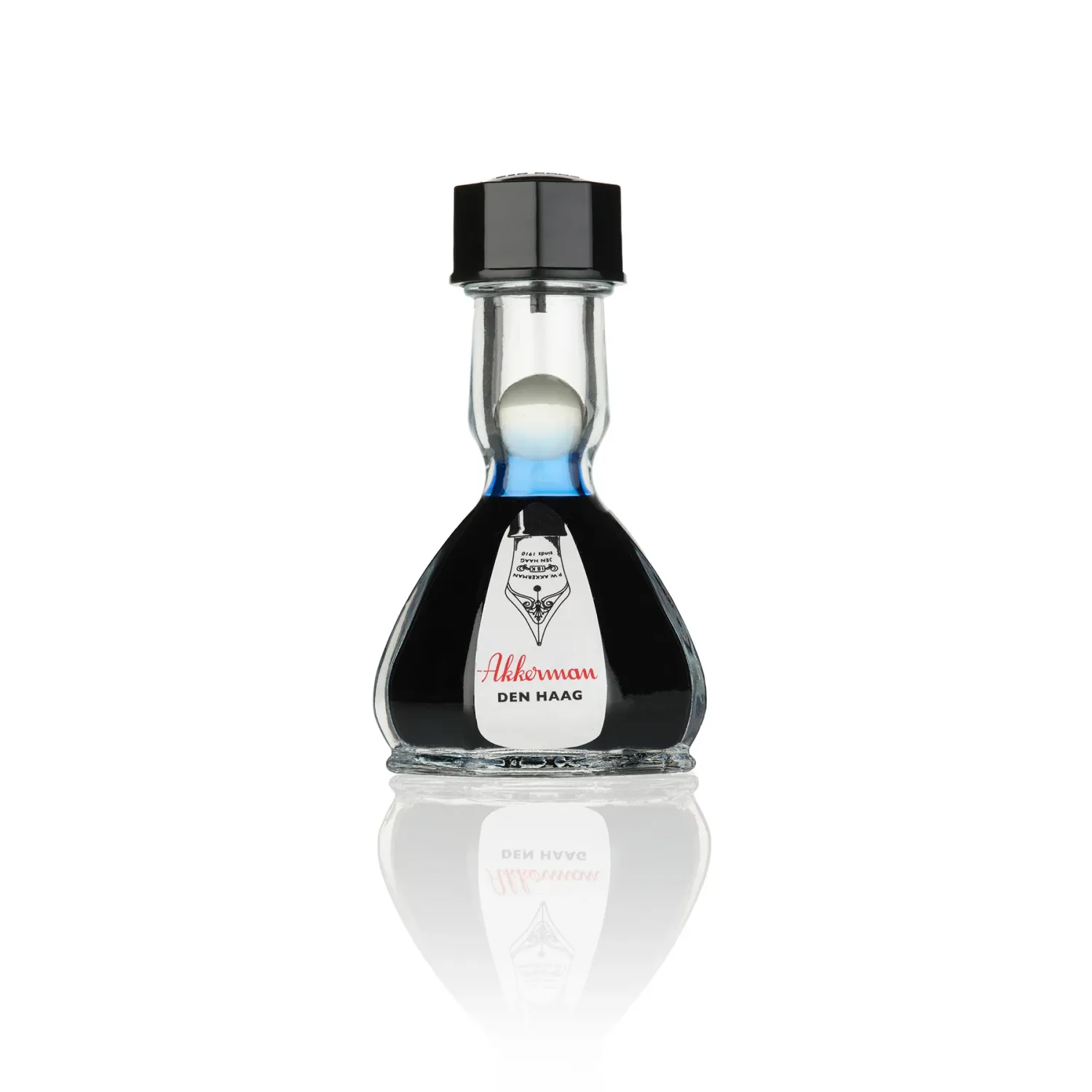 PW Akkerman Fountain Pen Ink Ijzergalnoten blue/black -  40 ml -  Original Bottle