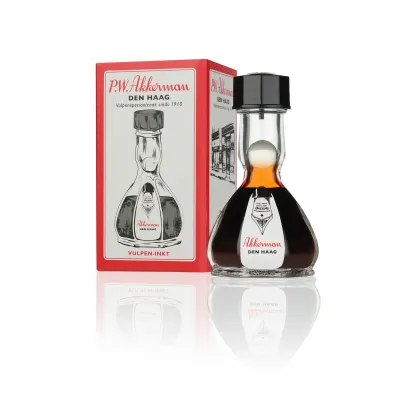PW Akkerman Fountain Pen Ink  Hopjes brown -  40 ml -  Original Bottle