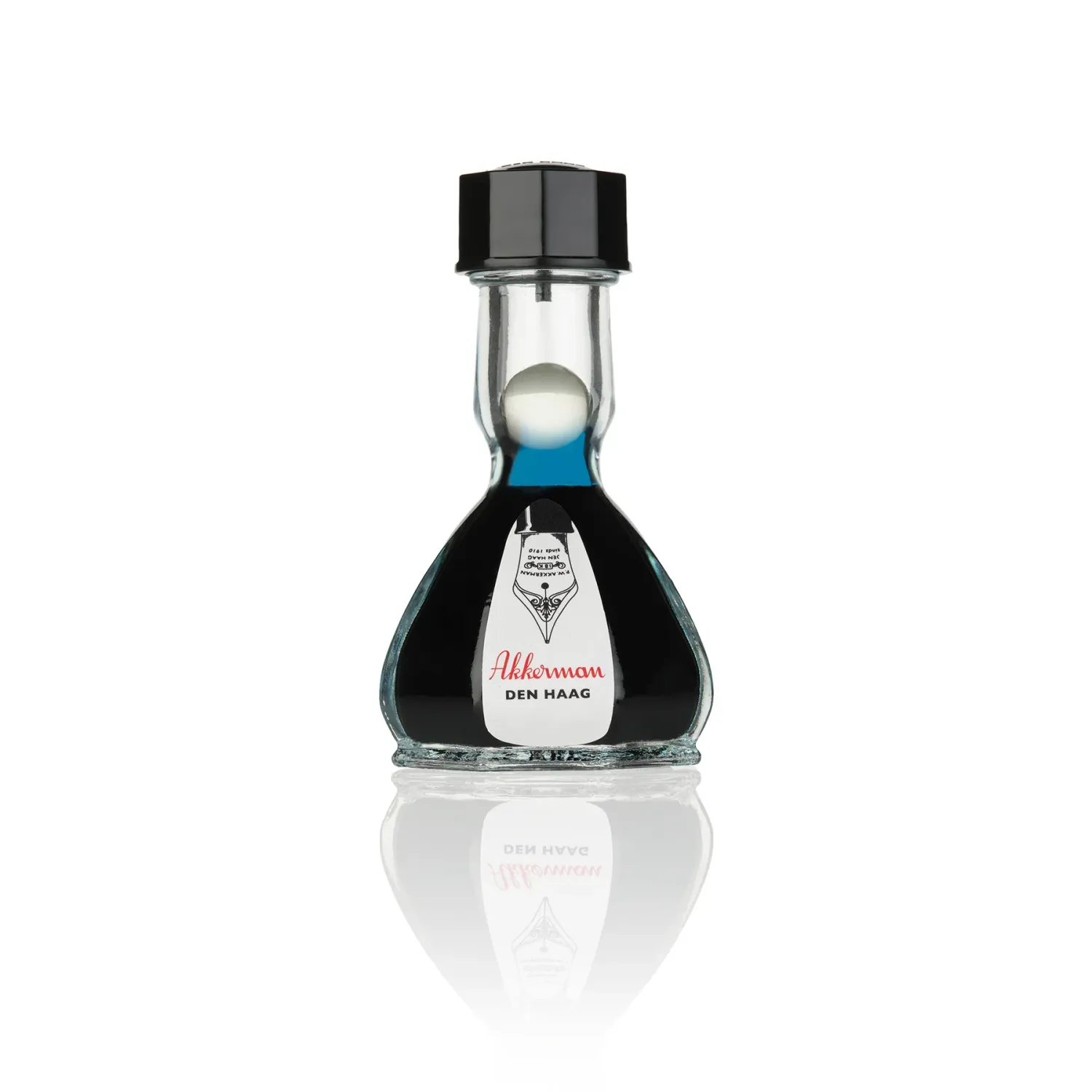 PW Akkerman Fountain Pen Ink Zuiderpark Blue Green -  10 ml - Sample  Bottle
