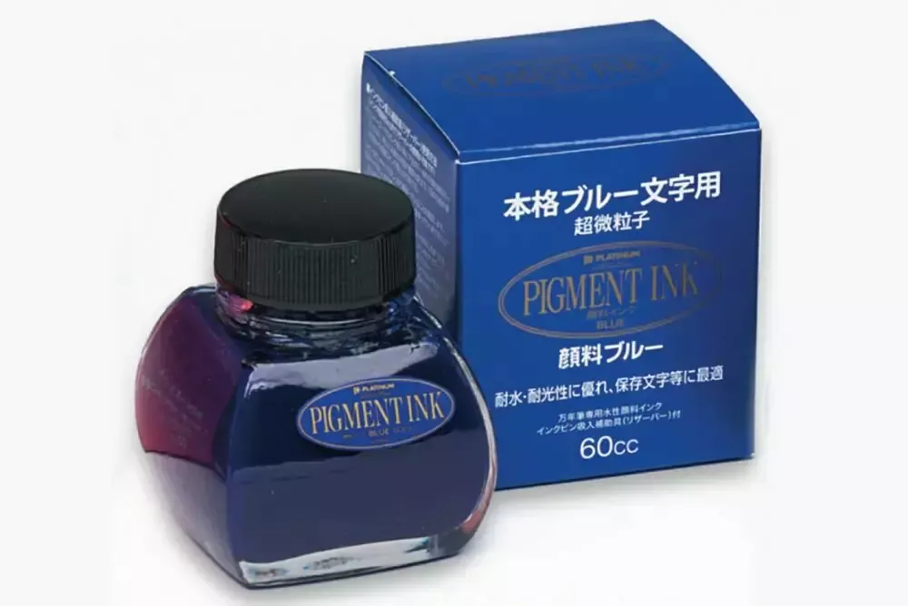 Platinum Pigment Ink Bottle - Blue / 60ml Glass Bottle